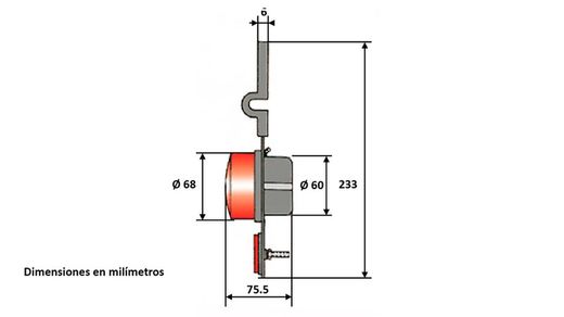 Rücklicht Pendelleuchte Position und Bremse mit Reflektor 843