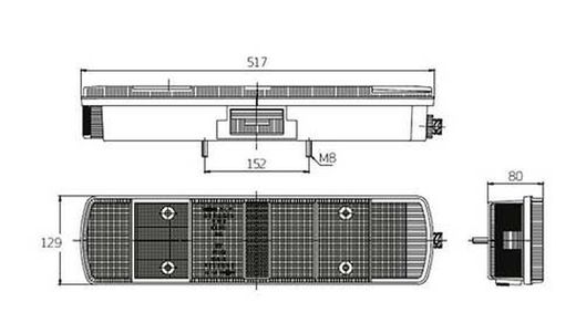 Rear light Volvo side connector