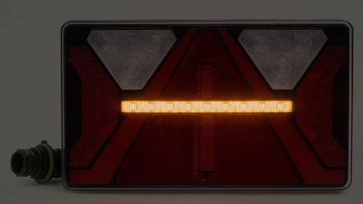 Fanale posteriore destro (lato passeggero) rimorchio interamente a LED con luce di posizione effetto Neon STRADA