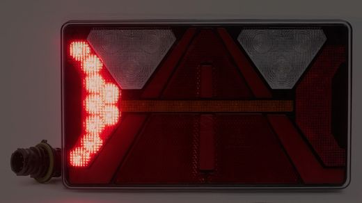 Fanale posteriore destro (lato passeggero) rimorchio interamente a LED con luce di posizione effetto Neon STRADA