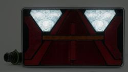 Fanale posteriore destro (lato passeggero) rimorchio interamente a LED con luce di posizione effetto Neon STRADA