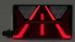 Fanale posteriore destro (lato passeggero) rimorchio interamente a LED con luce di posizione effetto Neon STRADA