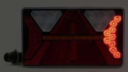 Fanale posteriore destro (lato passeggero) rimorchio interamente a LED con luce di posizione effetto Neon STRADA