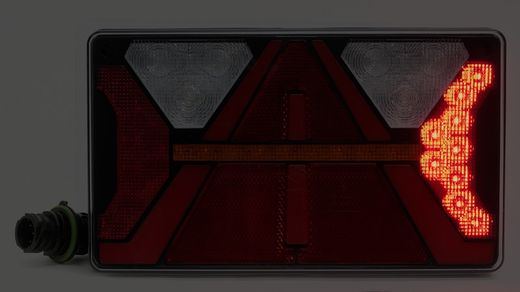 Fanale posteriore destro (lato passeggero) rimorchio interamente a LED con luce di posizione effetto Neon STRADA