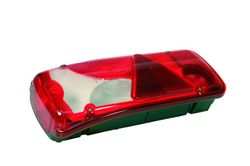 Left rear light (driver's side) multifunction with blue rear connector and reflective triangle for trailers and semi-trailers