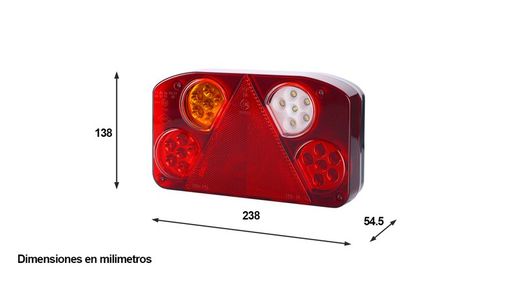 Anhängerrücklicht mit Dreieck alle LED Horpol