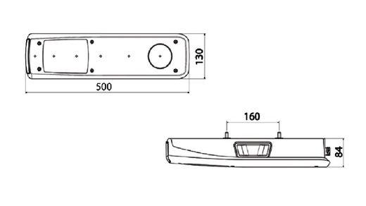 Fanale posteriore sinistro (lato conducente) con luce targa LC9 Vignal Renault Volvo 2006>
