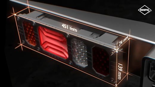 Left rear light multifunction 6 services 24V Full Led Heavy Duty