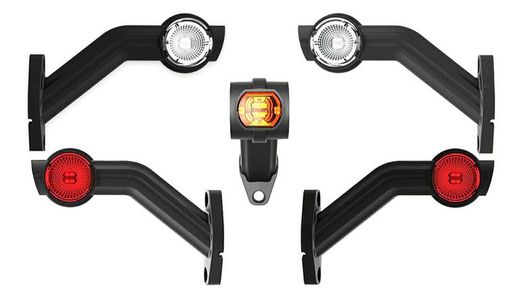 Piloto trasero lateral cuerno cuerpo en goma Led conector Schmitz