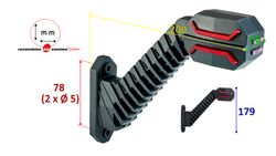 Rechtes LED-Seitenrücklicht PR mit langem diagonalen Arm Dragon