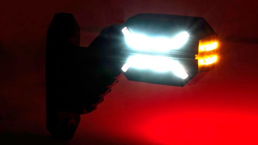 Dragon LED-Rücklicht mit kurzem diagonalem Arm links