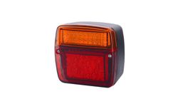 12/24V LED-Rücklicht mit breitem Sockel. - Positionslicht, Bremse und Intervalllicht. Rechts links
