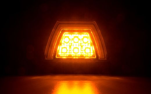 LED rear light with position light and turn signal