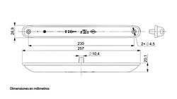 Barre lumineuse arrière 12 leds clignotant pour frein et position Horpol