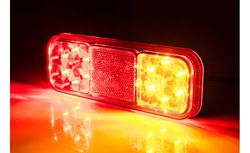 Luz traseira multifuncional (4 funções) LED 12/24V Lado direito ou esquerdo. Luz de posição, freio intermitente e reflexo.