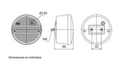 Multi-function rear light 4 services round Sim