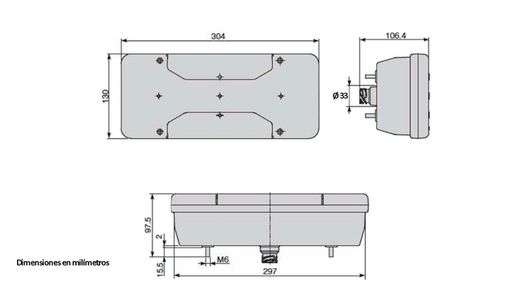 Connettore piccolo fanale posteriore multifunzione Iveco