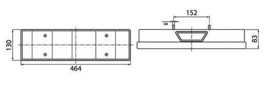 Multi-function rear light, right side (passenger) with IVECO rear connector