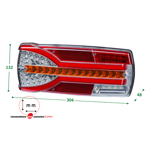 Carmen 12/24V LED Multifunktions-Rückleuchte links (Fahrerseite)