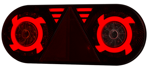 Luce posteriore multifunzione Stella LED 12/24 V sinistra (lato conducente) per rimorchi e semirimorchi.