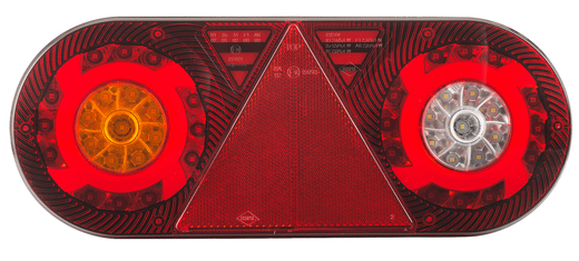 Luce posteriore multifunzione Stella LED 12/24 V sinistra (lato conducente) per rimorchi e semirimorchi.