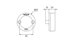 Rear light position 4 red Leds Sim 3194