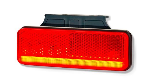 Slim rear pilot position Led and red catadioptric with support