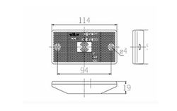 Rücklichtposition Led und roter Reflektor Sim 3141