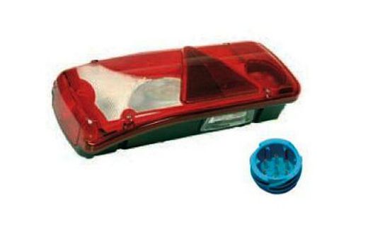 Trailer rear light with white and red dispersive triangle LC8T Vignal