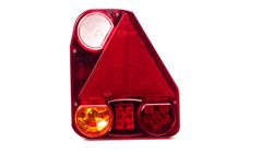 Fanale posteriore sinistro del rimorchio (lato conducente) con triangolo ibrido a LED e lampadine Horpol