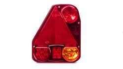 Fanale posteriore sinistro del rimorchio (lato conducente) con triangolo ibrido a LED e lampadine Horpol