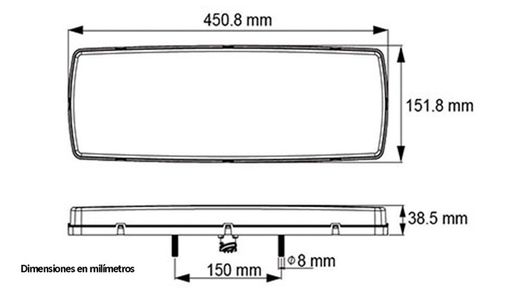 Taillight trailer triangle Led Lucidity