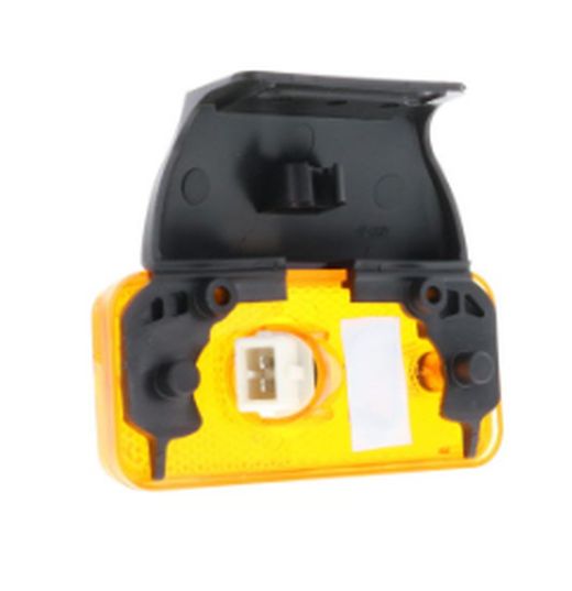 Pilota Vignal ambra con posizione laterale con retroriflettore e supporto a 90º. Con connettore JPT a 2 vie