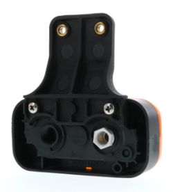 Pilota di posizione laterale color ambra vignale con retroriflettore e supporto dritto. Senza connettore (con pressacavo)