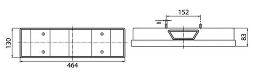 Vignal right multifunction rear light (passenger side) with specific rear connector for Daf