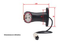 Aspock type super flexible straight arm led side tail light