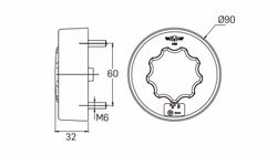 LED-Nebelschlussleuchte 12-24 Volt Sim