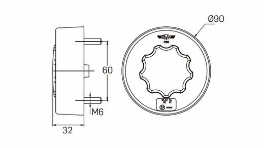 LED-Nebelschlussleuchte 12-24 Volt Sim
