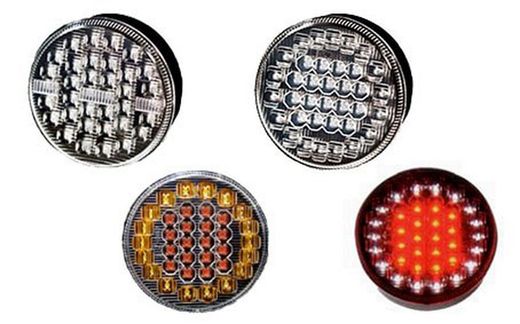 Led multifunction round taillights