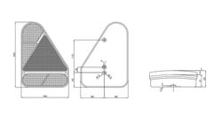 Fanali posteriori per rimorchi con triangolo FP74 Ajba
