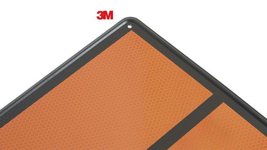 Dangerous goods plate with line without numbers ADR Homologation V11