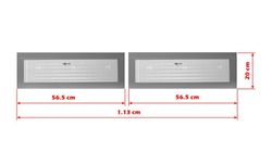 Adhesive plates V6 reflective long vehicle signage high visibility 2 units