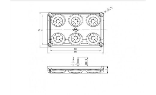 Rechteckige Deckenleuchte LED Innenleuchte 12/24v Horpol