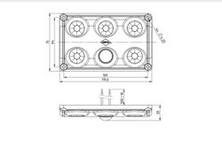 Plafon retangular LED luz interior com sensor de movimento 12/24v Horpol