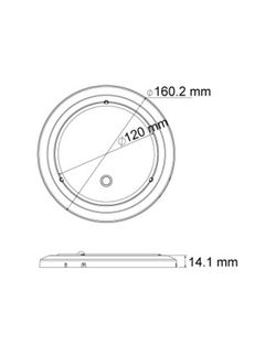 Plafon redondo LED interior com sensor de presença 12/24v IP67 Lucidity