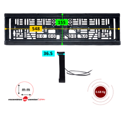 Porta targa posteriore illuminato a LED 12/24 Volt