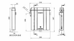 Waterproof black plastic exterior document holder for truck