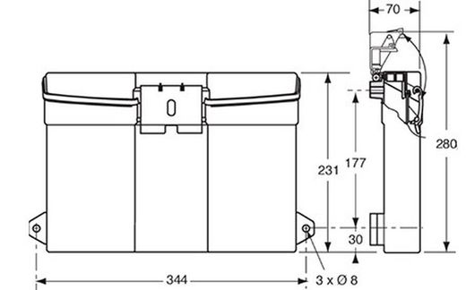 Document holder for gray waterproof exterior truck