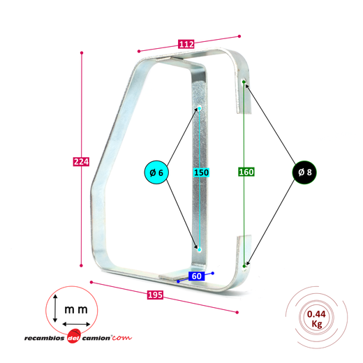 Protezione verticale in metallo per luci posteriori per rimorchi Horpol