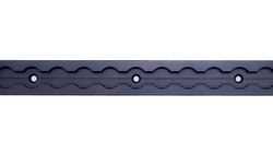 Rectangular load securing rail in black aeronautical aluminium 2m